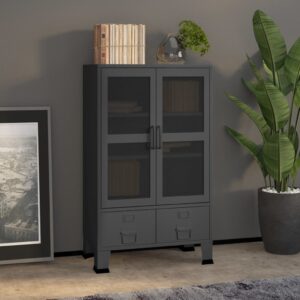 Industrial Storage Chest Anthracite 70x40x115 cm Metal