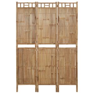 High-Quality Bamboo 3-Panel Room Divider  Weather-Resistant  Easy to Clean  Foldable  Tropical Flair