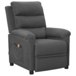 Massage Chair Dark Grey Fabric