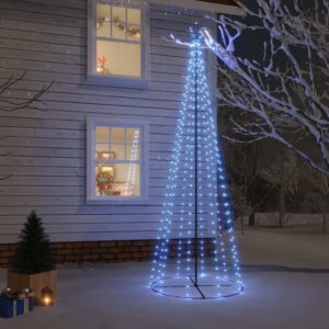 Blue LED Christmas Cone Tree 310 Lights 100x300 cm Indoor Outdoor Decoration