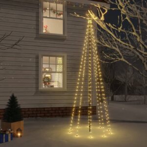 LED Christmas Tree with Spike  Warm White Lights  300 cm Tall  8 Lighting Effects