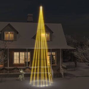 LED Christmas Tree for Flagpole  Warm White Lights  800cm Height  Easy Installation  Compact Design