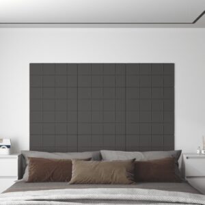 Dark Grey Wall Panels Set of 12  Fabric Material  Heat and Noise Insulation  DIY Design  Ideal for Home Decor