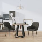 Dining Chairs 2 pcs Dark Grey Velvet