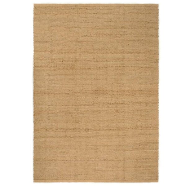 Natural Jute Area Rug Rectangular Handwoven Soft Floor Mat Home Decor Textured