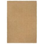 Natural Jute Area Rug Rectangular Handwoven Textured Floor Mat Home Decor