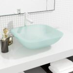 Frosted Glass Bathroom Basin Sink Above Counter Modern Design Easy Clean Durable