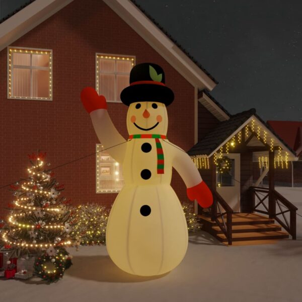 Christmas Inflatable Snowman Outdoor Decoration with Built-in LED Lights