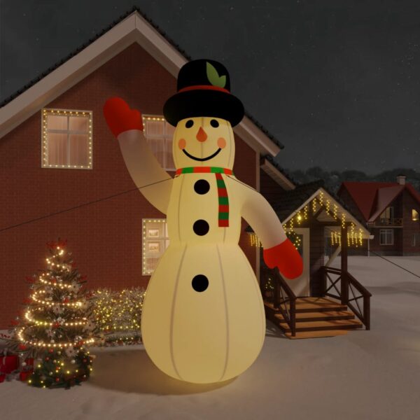 Christmas Inflatable Snowman Outdoor Decoration with Internal LED Lights