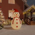 Christmas Inflatable Snowman Outdoor Decoration with LED Lights Weather-Resistant