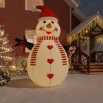 Christmas Inflatable Snowman Outdoor Decoration with LED Lights Weather-Resistant