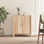 Chic Engineered Wood Sideboard Storage Cabinet with Solid Pine Legs and Ample Space