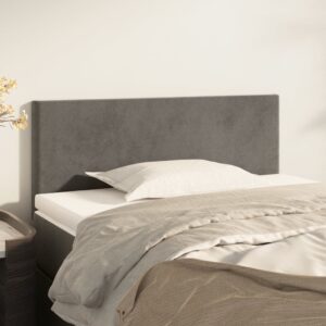 Luxurious Velvet Headboard Dark Grey Adjustable Height Soft Touch Sturdy Legs