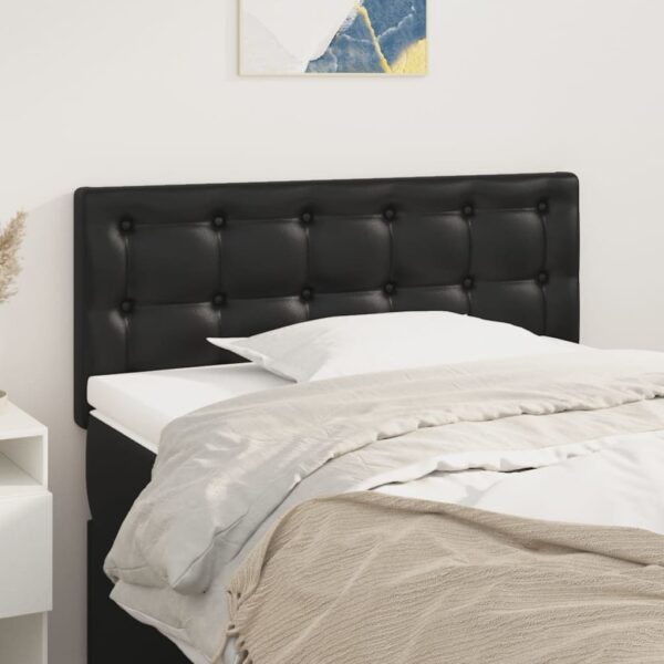 Luxurious Black Faux Leather Headboard Adjustable Elegant Sturdy Bedroom Decor