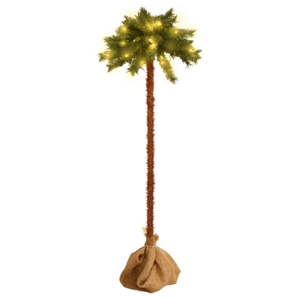 Artificial Christmas Tree LED Lights Green Brown Tropical Palm Festive Decor