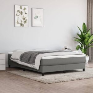 Full Size Fabric Pocket Spring Mattress Medium Firm Comfort Breathable Dark Grey