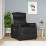 Massage Chair Black Faux Leather