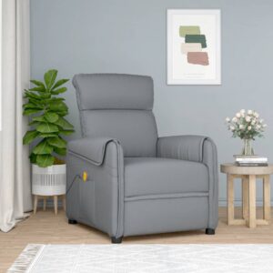 Massage Chair Light Grey Fabric