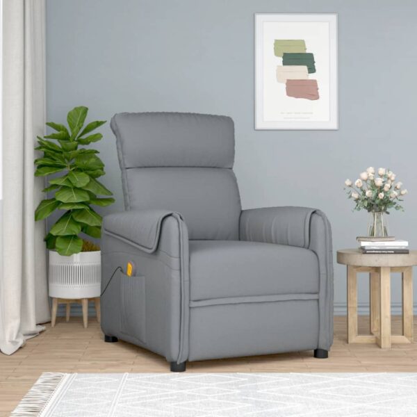 Massage Chair Light Grey Fabric