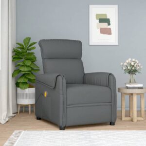 Massage Chair Dark Grey Fabric