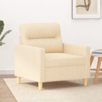 Sofa Chair Cream 60 cm Fabric