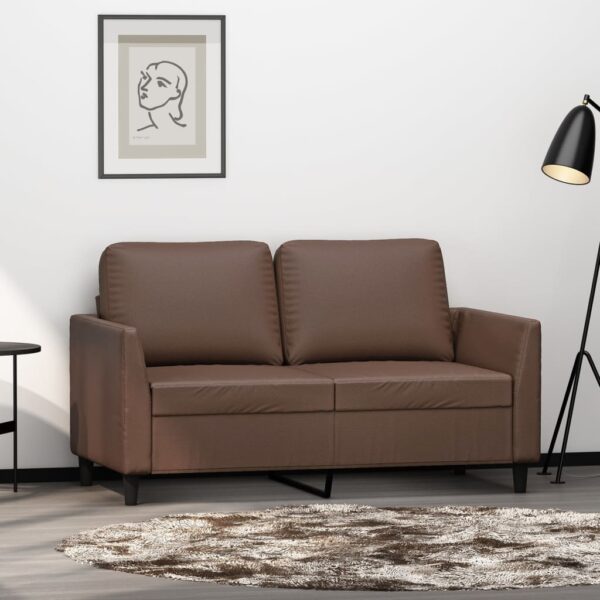 2-Seater Sofa Brown 120 cm Faux Leather