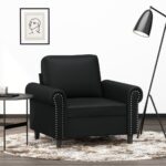 Sofa Chair Black 60 cm Faux Leather