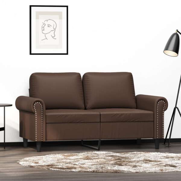 2-Seater Sofa Brown 120 cm Faux Leather