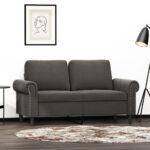 2-Seater Sofa Dark Grey 120 cm Velvet