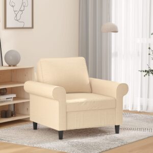 Sofa Chair Cream 60 cm Fabric