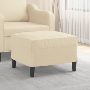 Footstool Cream 60x50x41 cm Fabric