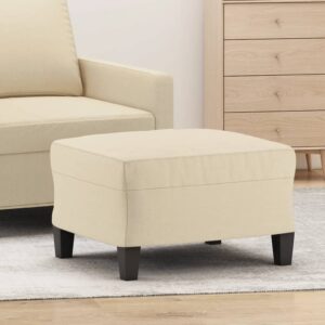 Footstool Cream 60x50x41 cm Fabric