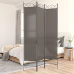 Fabric Room Divider Privacy Screen Foldable Partition Wall Anthracite Home Decor