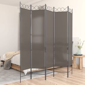 Foldable Fabric Room Divider Privacy Screen Partition Wall Anthracite Home Decor