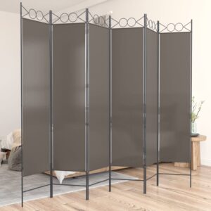 Foldable Fabric Room Divider Privacy Screen Partition Wall Anthracite Home Decor