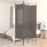 3-Panel Room Divider Anthracite 120x220 cm Fabric