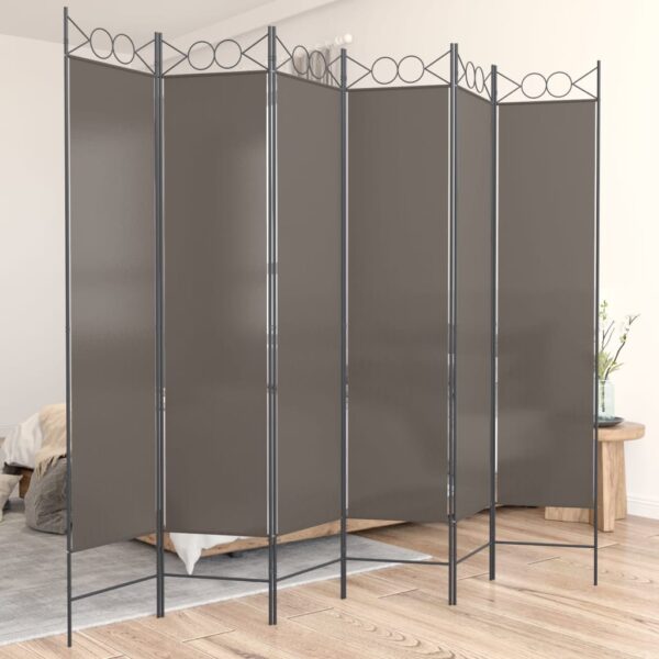 Fabric Room Divider Privacy Screen Foldable Partition Wall Anthracite Home Decor