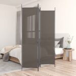 Fabric Room Divider Privacy Screen Foldable Partition Wall Anthracite Home Decor