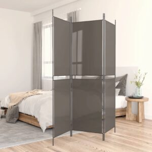 Fabric Room Divider Privacy Screen Foldable Partition Wall Anthracite Home Decor