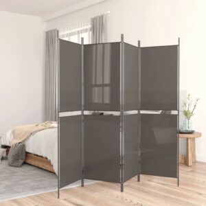 Fabric Room Divider Privacy Screen Foldable Partition Versatile Anthracite