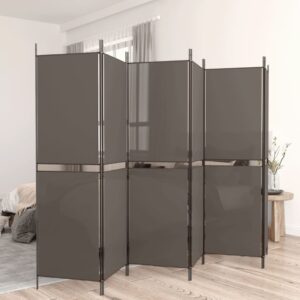 Fabric Room Divider Privacy Screen Foldable Partition Wall Anthracite Home Decor