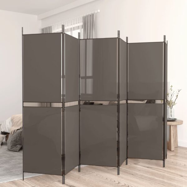 Fabric Room Divider Privacy Screen Foldable Partition Wall Anthracite Home Decor