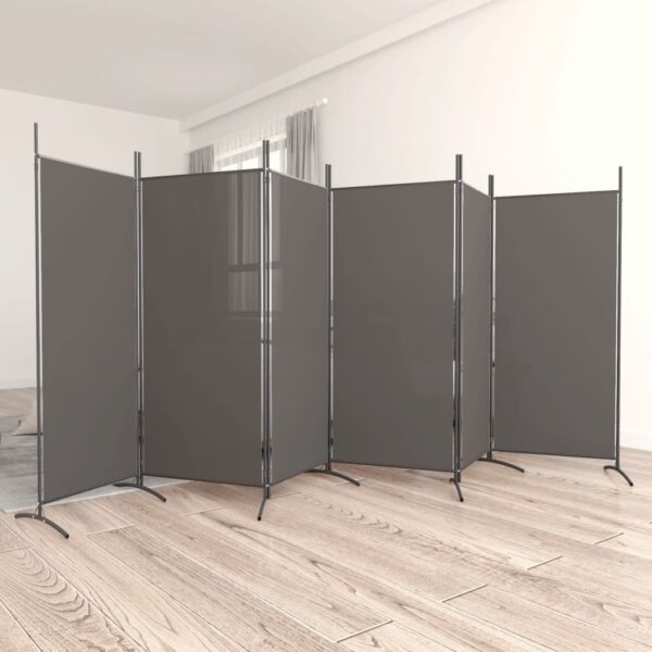 Fabric Room Divider Privacy Screen Foldable Partition Wall Separator Anthracite