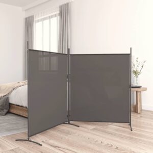 Fabric Room Divider Privacy Screen Foldable Partition Wall Anthracite Home Decor