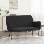 Luxurious Black Velvet Bench - Comfortable Metal Frame Padded Seating