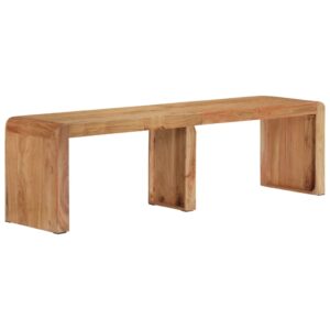 Solid Acacia Wood Bench Rustic Farmhouse  Seating for Dining Living Room