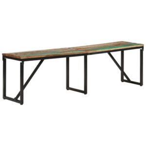 Vintage Industrial Solid Reclaimed Wood Bench Handmade Unique Home Furniture