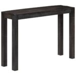 Solid Wood Mango Console Table Black Sturdy Entryway Sofa Side Decorative Desk