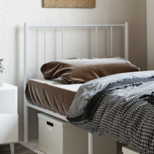 Metal Headboard White 90 cm