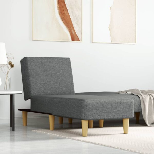 Chaise Longue Dark Grey Fabric